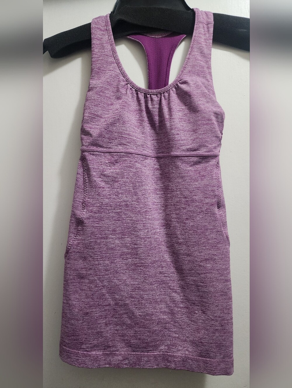 Women Lululemon Two Toned Purple Workout Racerback Tank Top Built In Sportsbra 4